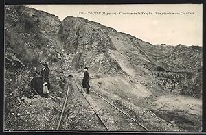 Carte postale Voutré, Carrières de la Kabylie, Vue generale des Chantiers
