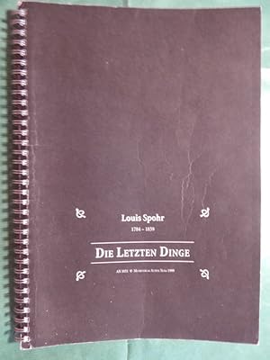 Immagine del venditore per Die letzten Dinge - Oratorium fr Soli, Chor und Orchester venduto da Buchantiquariat Uwe Sticht, Einzelunter.