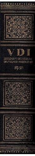 Imagen del vendedor de VDI Zeitschrift des Vereines Deutscher Ingenieure. 1936. Band 80. a la venta por Dobben-Antiquariat Dr. Volker Wendt