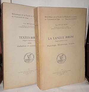 Imagen del vendedor de La langue birom (Nigria septentrional). Phonologie Morphologie Syntaxe. - Textes birom avec traduction et commentaires a la venta por Librairie Albert-Etienne