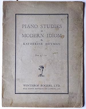 Image du vendeur pour Piano Studies in modern Idiom. (auf dem Titelblatt im oberen weien Rand Widmung der Musikerin fr Ivan (Iwan) Wischnegradsky (Wyschnegradsky, russischer Komponist, 1893-1979) Paris 1929. W. R. 4495. mis en vente par Versandantiquariat Kerstin Daras