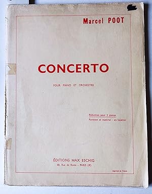 Bild des Verkufers fr Concerto pour piano et orchestre. Rduction pour 2 pianos. M. E. 7292. zum Verkauf von Versandantiquariat Kerstin Daras