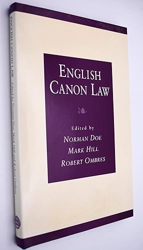 ENGLISH CANON LAW Essays In Honour Of Bishop Eric Kemp
