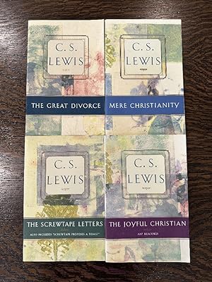 Bild des Verkufers fr Lot of 4 C S Lewis The Joyful Christian; The Great Divorce; Mere Christianity; Screwtape letters zum Verkauf von Queen City Books