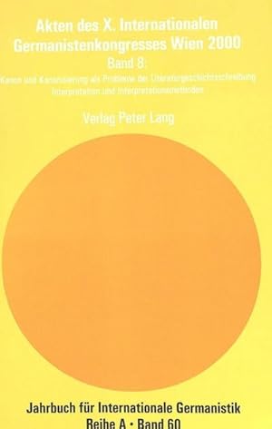 Immagine del venditore per Akten des X. Internationalen Germanistenkongresses Wien 2000: "Zeitenwende - Die Germanistik auf dem Weg vom 20. ins 21. Jahrhundert" venduto da BuchWeltWeit Ludwig Meier e.K.