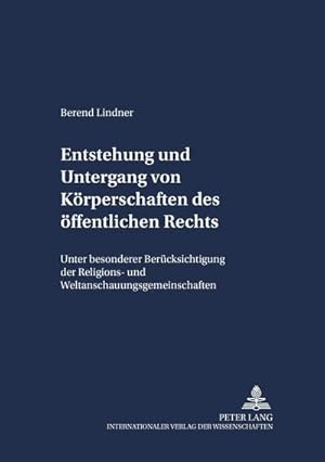 Seller image for Entstehung und Untergang von Krperschaften des ffentlichen Rechts for sale by BuchWeltWeit Ludwig Meier e.K.