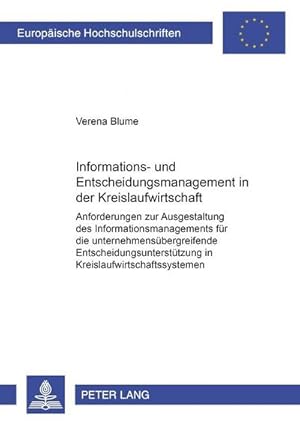 Imagen del vendedor de Informations- und Entscheidungsmanagement in der Kreislaufwirtschaft a la venta por BuchWeltWeit Ludwig Meier e.K.