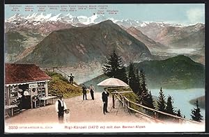 Ansichtskarte Rigi, Känzeli und die Berner Hochalpen