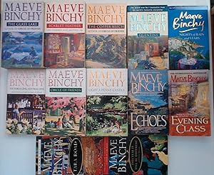 Imagen del vendedor de Maeve Binchy Konvolut 12 Bnde, Titel: The Glass Lake; Scarlett Feather; The Copper Beech; Quentins; Night of Ranin and Stars; Victoria Lane, Central Line; Circle of Friends; Light a Penny Candle; Echoes; Evening Class; Tara Road; This year it will be different; a la venta por Antiquariat Maiwald