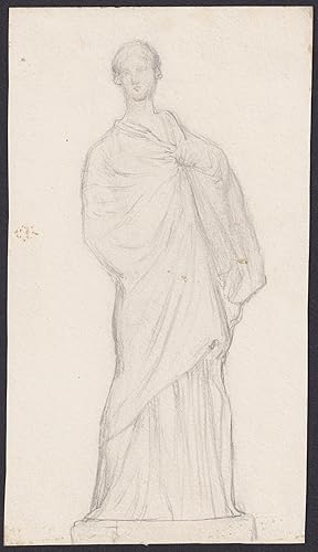 Bild des Verkufers fr (rmische Statue einer Frau / Roman statue of a woman / Antike antiquity ) - Zeichnung drawing dessin zum Verkauf von Antiquariat Steffen Vlkel GmbH