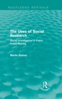 Seller image for The Uses of Social Research for sale by moluna