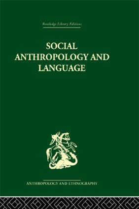 Image du vendeur pour Social Anthropology and Language mis en vente par moluna