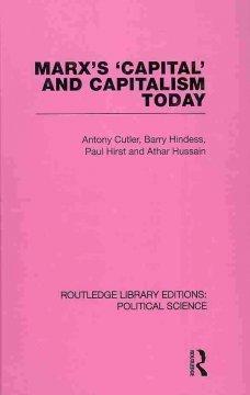 Bild des Verkufers fr Cutler, T: Marx\ s Capital and Capitalism Today Routledge Lib zum Verkauf von moluna