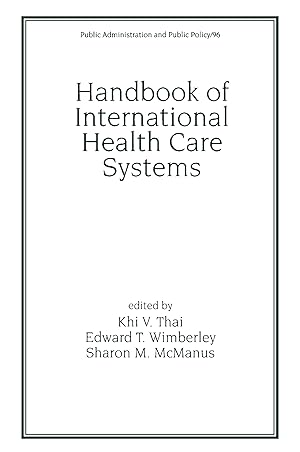 Seller image for Thai, K: Handbook of International Health Care Systems for sale by moluna