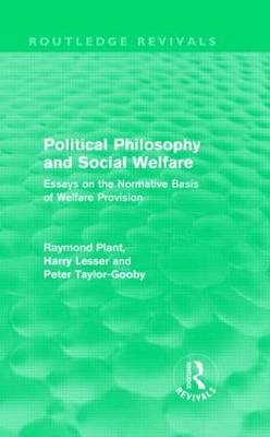 Seller image for Plant, R: Political Philosophy and Social Welfare for sale by moluna