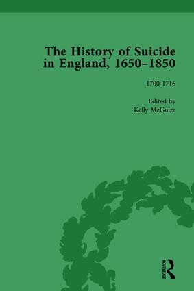 Immagine del venditore per The History of Suicide in England, 1650-1850, Part I Vol 3 venduto da moluna