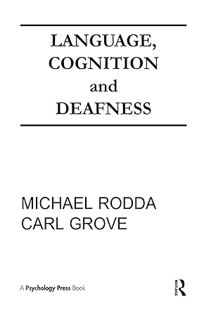 Immagine del venditore per Rodda, M: Language, Cognition, and Deafness venduto da moluna