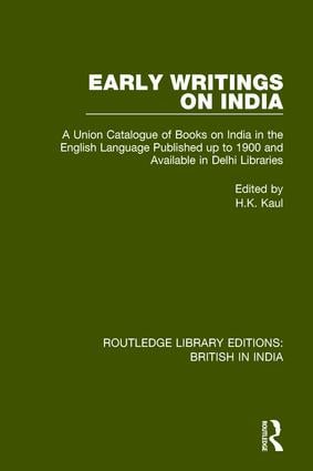 Seller image for Early Writings on India for sale by moluna