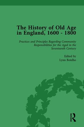 Imagen del vendedor de The History of Old Age in England, 1600-1800, Part II vol 5 a la venta por moluna