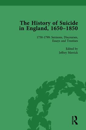 Immagine del venditore per The History of Suicide in England, 1650-1850, Part II vol 5 venduto da moluna