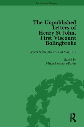 Imagen del vendedor de The Unpublished Letters of Henry St John, First Viscount Bolingbroke Vol 1 a la venta por moluna