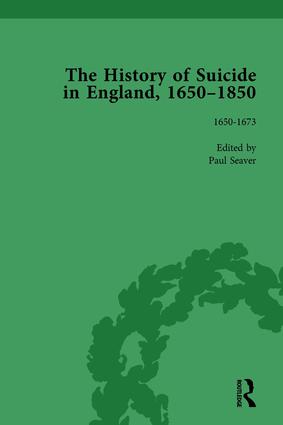 Immagine del venditore per The History of Suicide in England, 1650-1850, Part I Vol 1 venduto da moluna