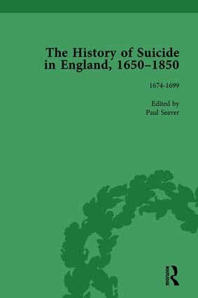Immagine del venditore per The History of Suicide in England, 1650-1850, Part I Vol 2 venduto da moluna