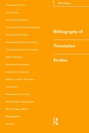 Immagine del venditore per Bibliography of Translation Studies: 2001 venduto da moluna