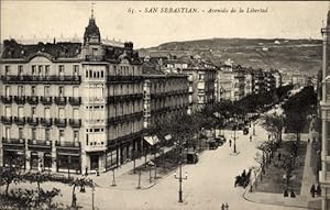 Ansichtskarte / Postkarte Donostia San Sebastián Baskenland, Avenida de la Libertad