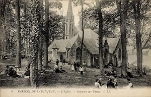 Ansichtskarte / Postkarte Saint Jean du Doigt Finistère, Kirche, Dejeuner sur l'herbe