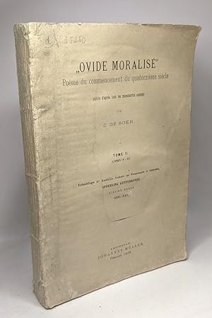 Ovide "moralisé" poème du commencement du quatorzième siècle - TOME II (livre IV-VI) / Afdeeling ...