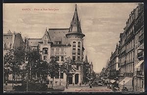 Carte postale Nancy, Place et Rue St-Jean