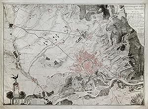 Bild des Verkufers fr Kst.- Karte, n. Le Rouge b. P.N. Mauer, "Neue topograph Karte der K.K.Haupt und Residenz Stadt Wien samt der auf 6 quatrat meilen umliegenden Gegend.". zum Verkauf von Antiquariat Clemens Paulusch GmbH