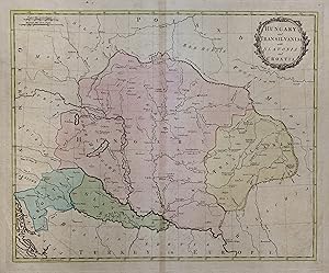 Bild des Verkufers fr Kst.- Karte, v. J. Palairet, "Hungary and Transilvania with Slavonia and Croatia.". zum Verkauf von Antiquariat Clemens Paulusch GmbH