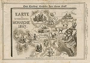 Hst.- Karte, aus Kikeriki, "Eure Excellenz! Geehrter Herr Baron Beust! Karte der Österreichischen...