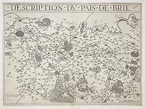 Kst.- Karte, n. Damien de Templeux b. J. Leclerc, "Description du Pais de Brie.".