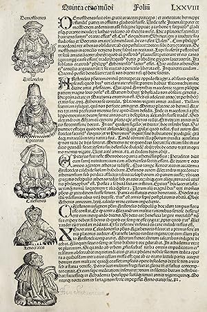 Seller image for (384 v. Chr. - 322 v. Chr. Kalaureia). Grichischer Redner. Brustbild leicht nach rechts. for sale by Antiquariat Clemens Paulusch GmbH