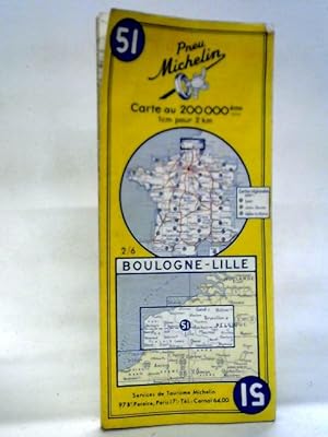 Seller image for Michelin Map 51 Boulogne - Lille for sale by World of Rare Books