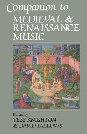 Imagen del vendedor de Companion To Medieval And Renaissance Music a la venta por WeBuyBooks