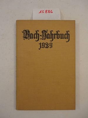 Image du vendeur pour Bach-Jahrbuch. 26.Jahrgang 1929, im Auftrag der Neuen Bachgesellschaft herausgegeben mis en vente par Galerie fr gegenstndliche Kunst