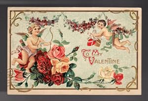 Embossed Cupids Valentine Postcard