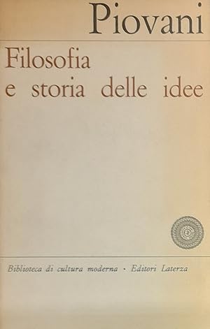 FILOSOFIA E STORIA DELLE IDEE