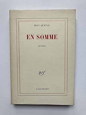 En Somme [ ENVOI de l' Auteur ]