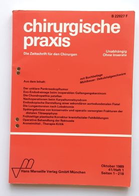 chirurgische praxis : 41 / Heft 1. - Die Zeitschrift für den Chirurgen.