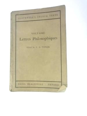 Seller image for Voltaire Lettres Philosophiques for sale by World of Rare Books