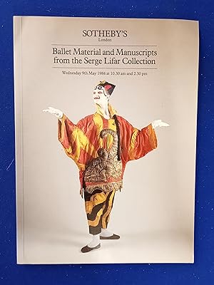 Ballet material and manuscripts from the Serge Lifar collection. [ Sotheby Parke Bernet & Co., au...
