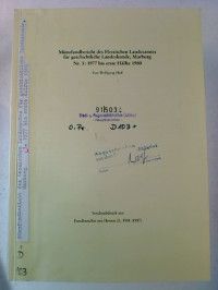 Immagine del venditore per Wolfgang He : Mnzfundbericht des Hessischen Landesamtes fr geschichtliche Landeskunde Marburg. Nr. 3: 1977 bis 1. Hlfte 1980. venduto da BuchKunst-Usedom / Kunsthalle