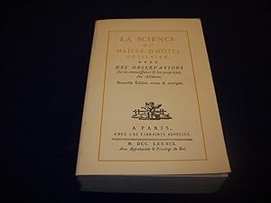 Image du vendeur pour La science du maitre-d'htel cuisinier / avec des observations sur la connoissance et les proprietes Menon mis en vente par Bibliopuces