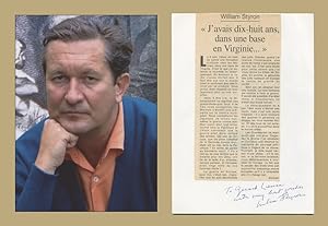 Immagine del venditore per William Styron (1925-2006) - Signed article + Photo venduto da PhP Autographs