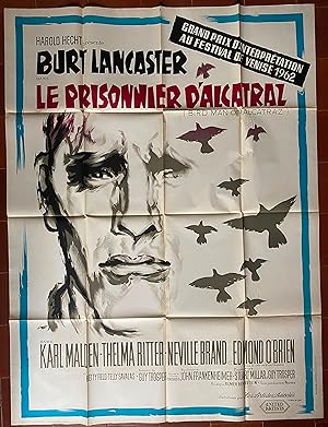 Affiche originale cinéma LE PRISONNIER D'ALCATRAZ Birdman of Alcatraz BURT LANCASTER 120x160cm
